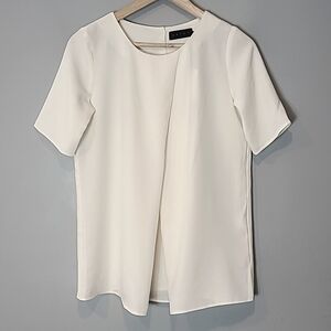 Hatch The Pullover‎ Blouse Size 0 Crepe New Ivory Comfy Top Dressy